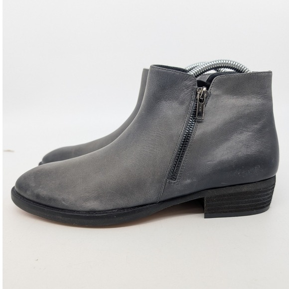 Vaneli Women Size 10M Gray Side Zip Ankle Boots Block Heel Pointed Toe - Picture 5 of 13